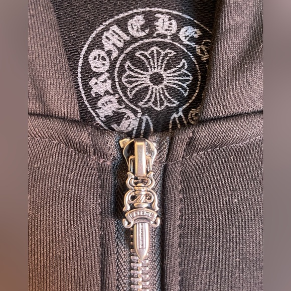 Chrome Hearts Horseshoe Floral Cross Sleeve Zip Up Hoodie - Picture 6 of 7